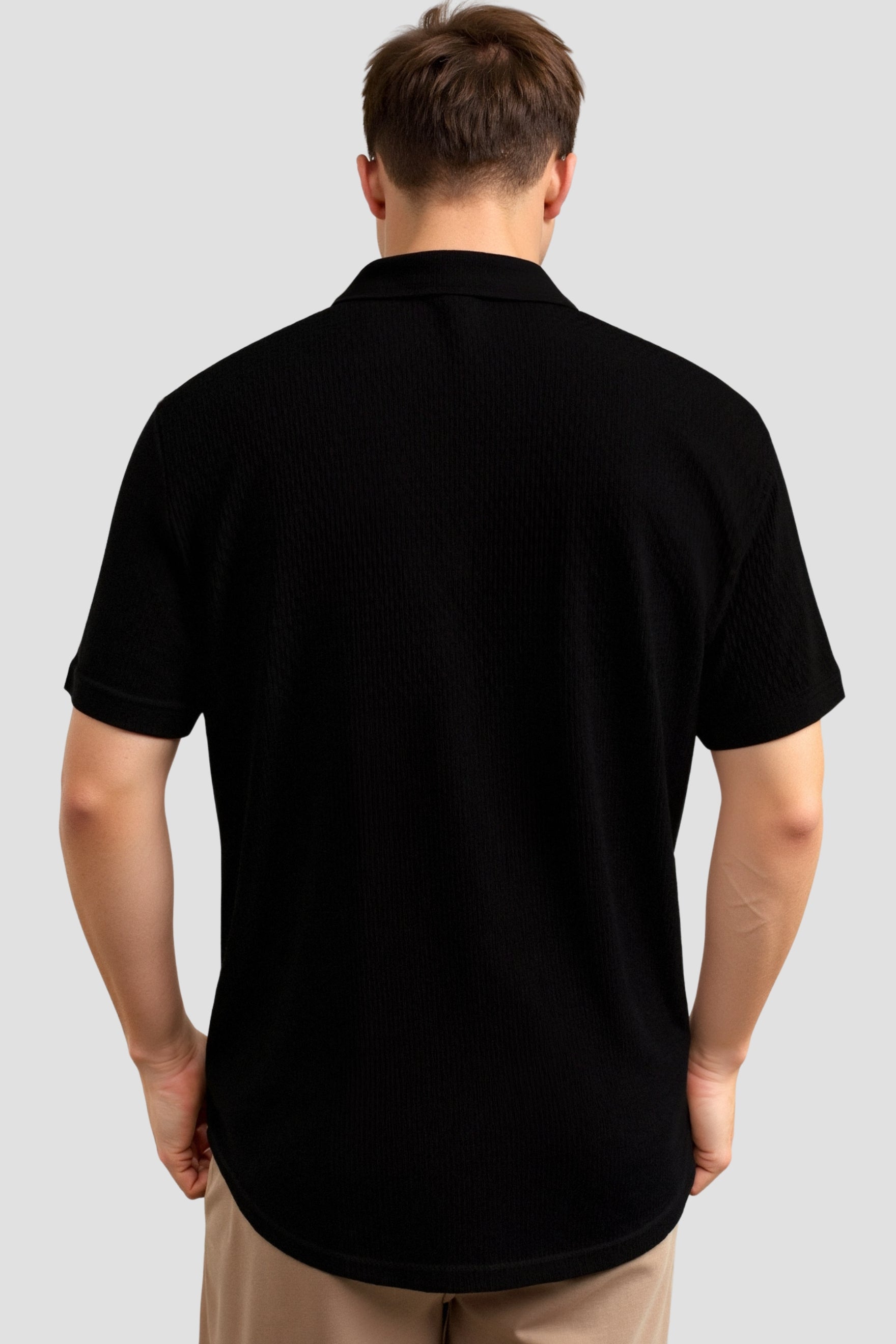 Camisa de lino clásica de manga corta