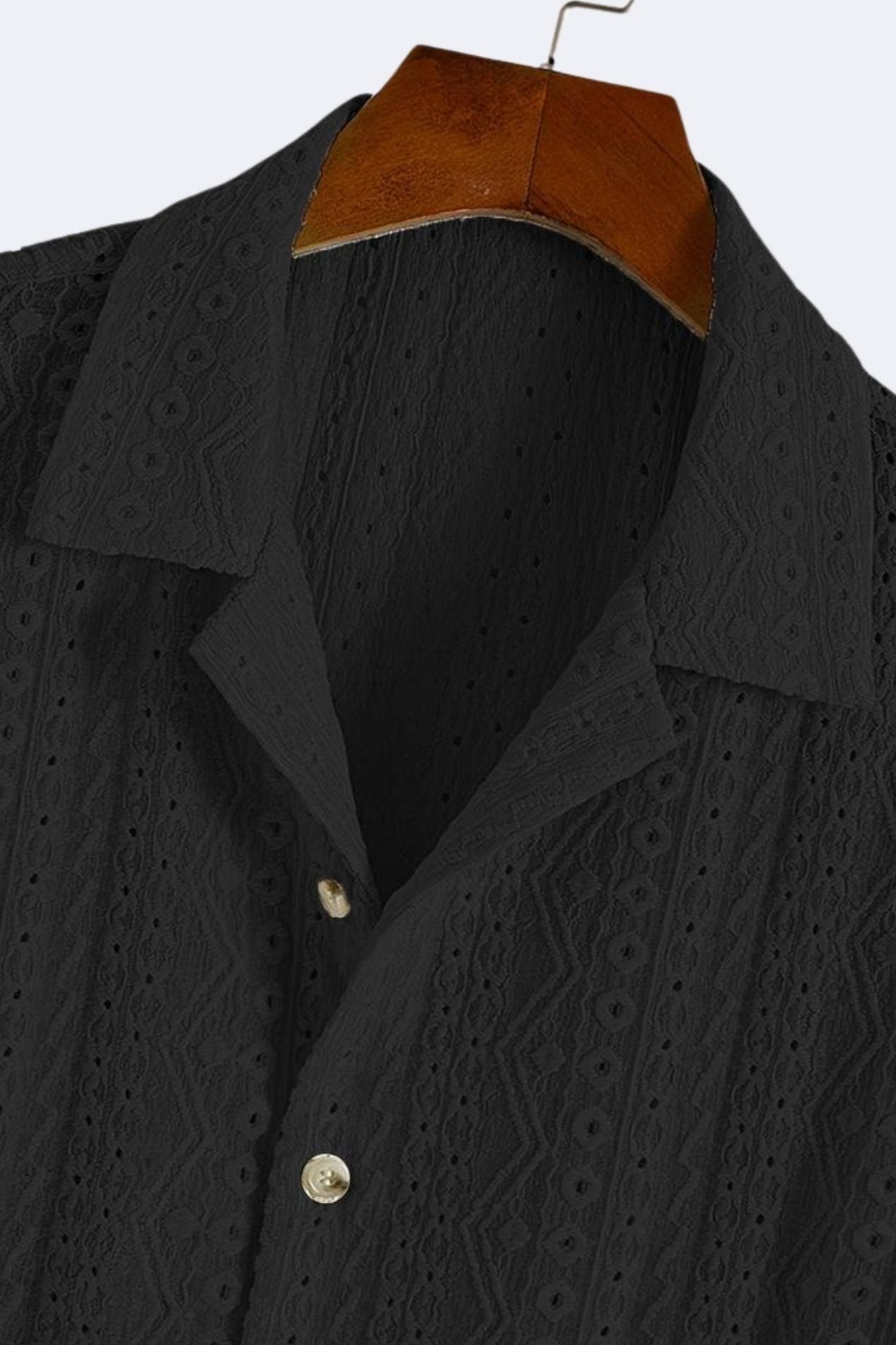 Camisa de ganchillo ligera con manga corta