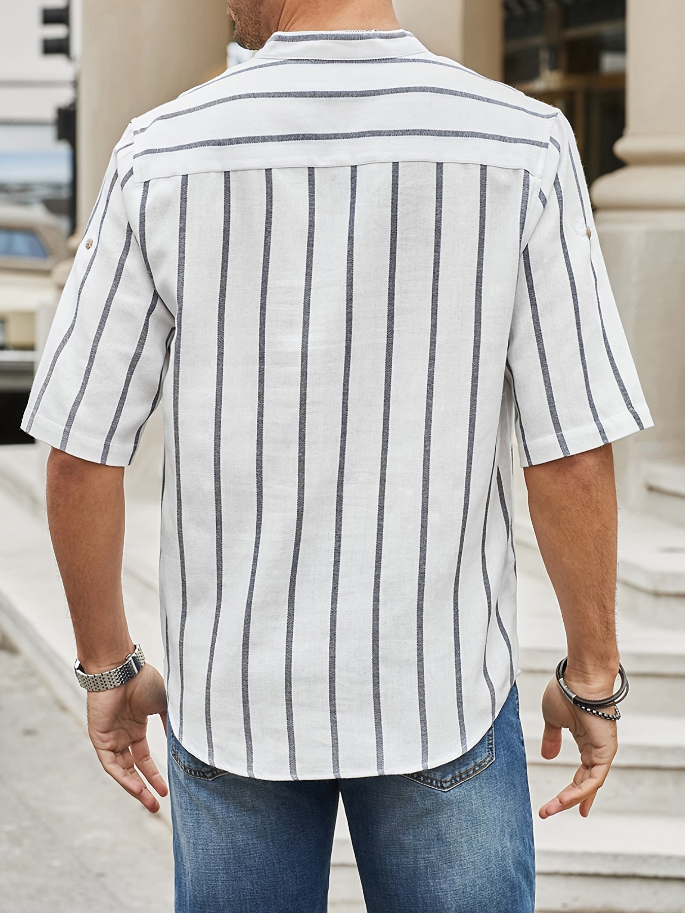 Samuel | Camisa de verano de manga corta con patrón de rayas