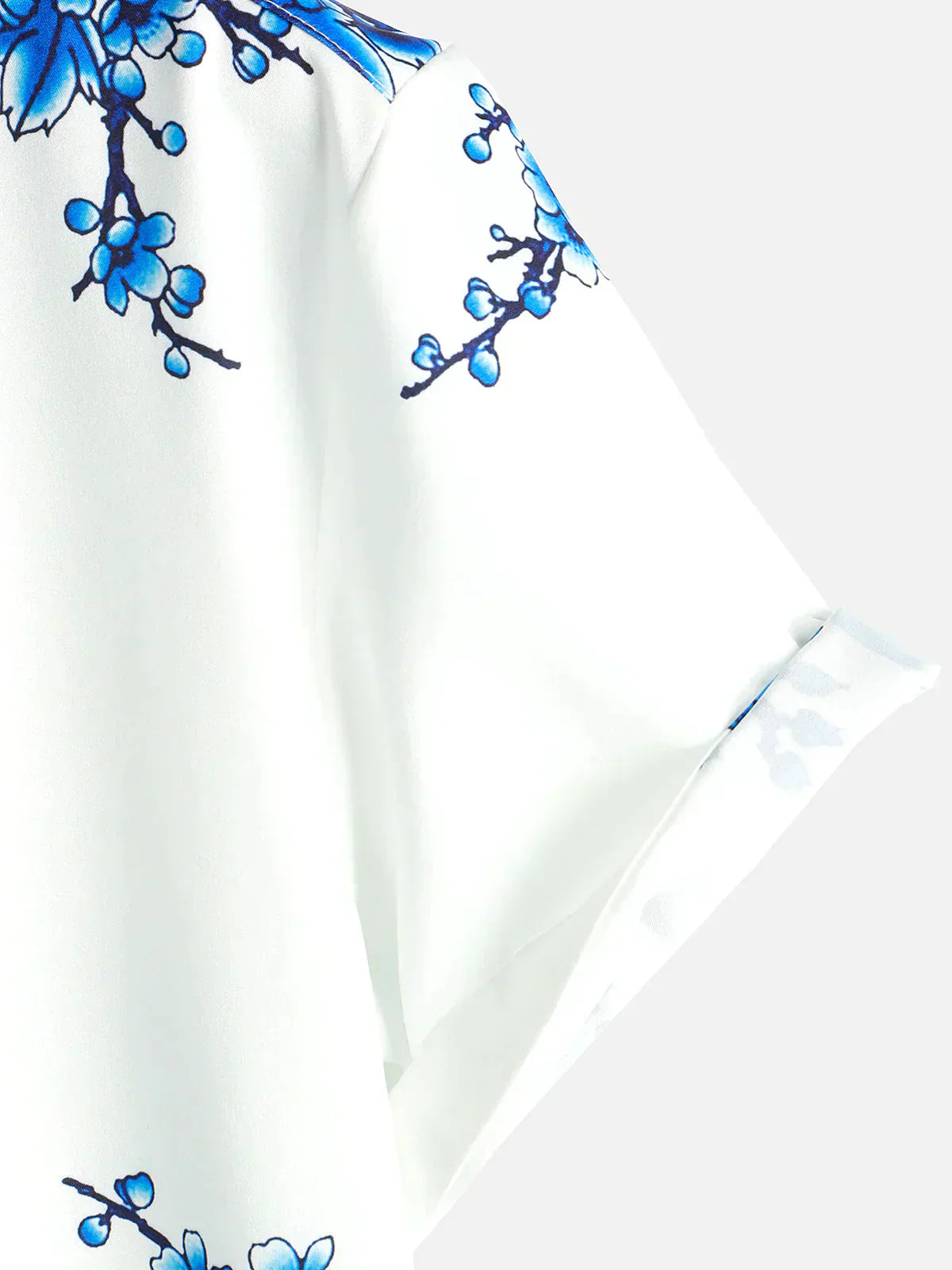 Jackson | Camisa de verano blanca con estampado floral de manga corta