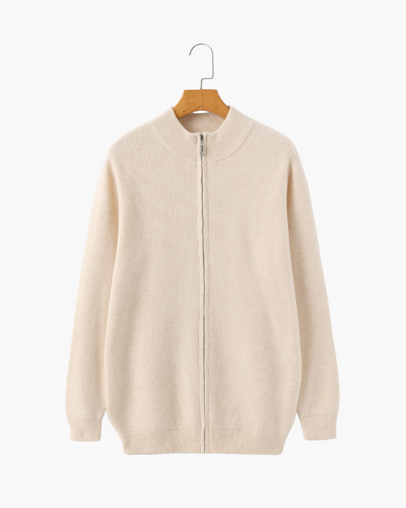 Wesley | Chaqueta de punto con cremallera de cachemira para hombres