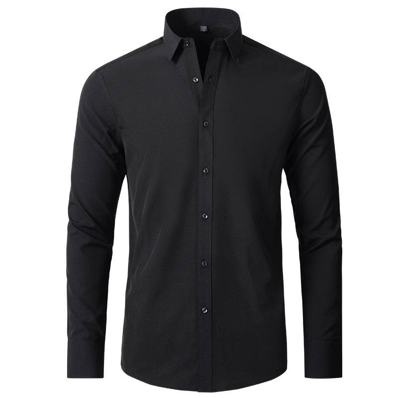Benjamin | Camisa de Negocios Clásica Slim Fit Elástica de Manga Larga