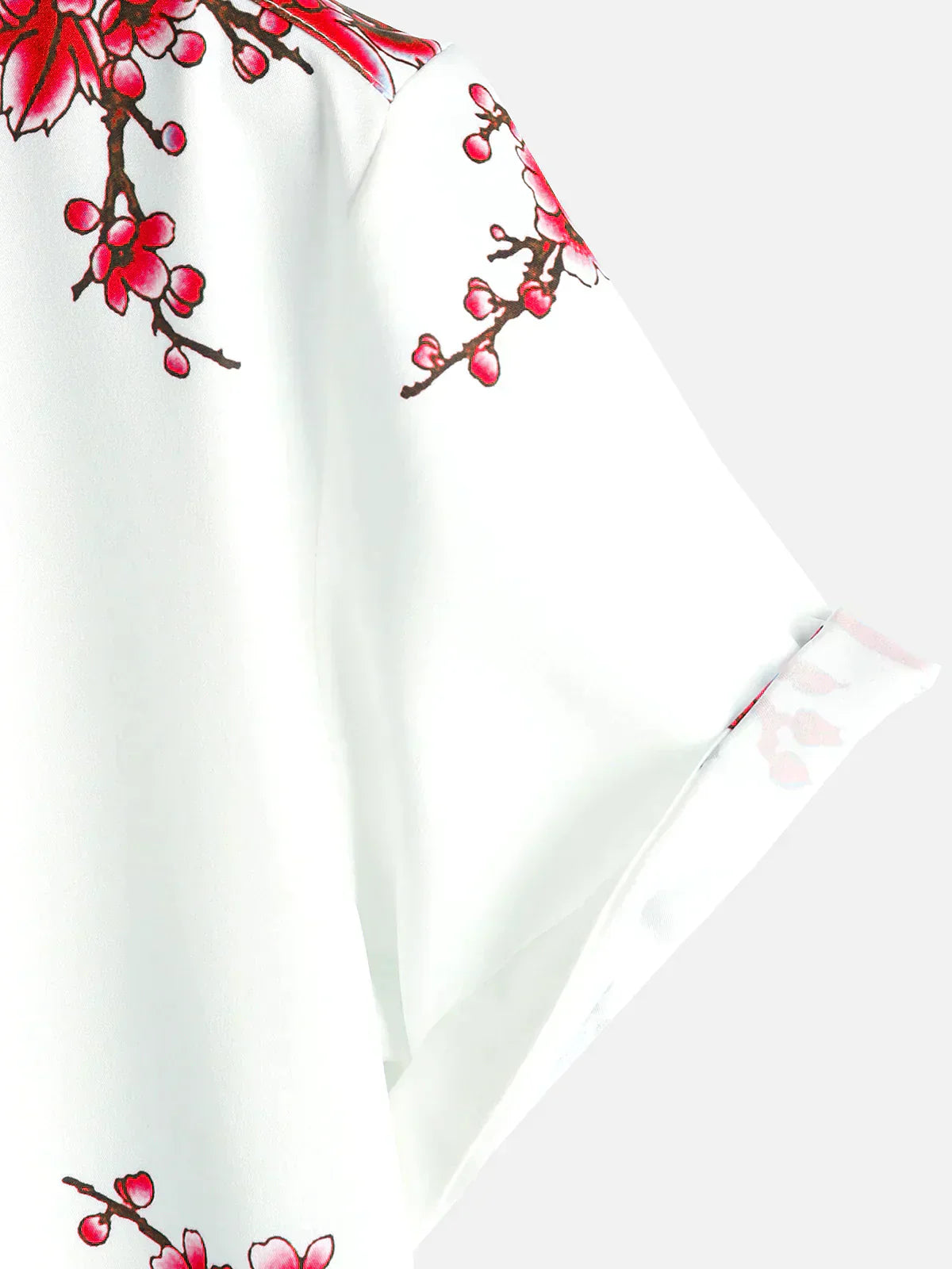 Jackson | Camisa de verano blanca con estampado floral de manga corta