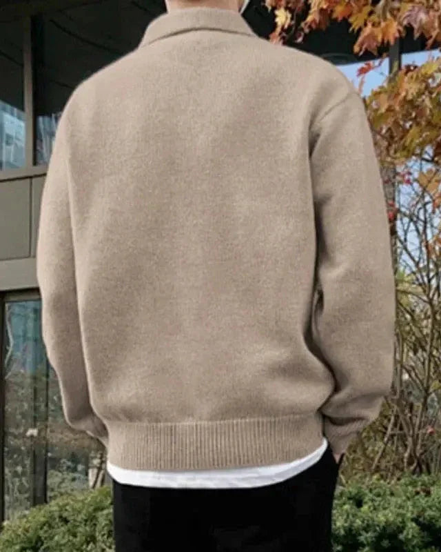 Andrew | Suéter de punto para hombre de lana con cuello tipo polo