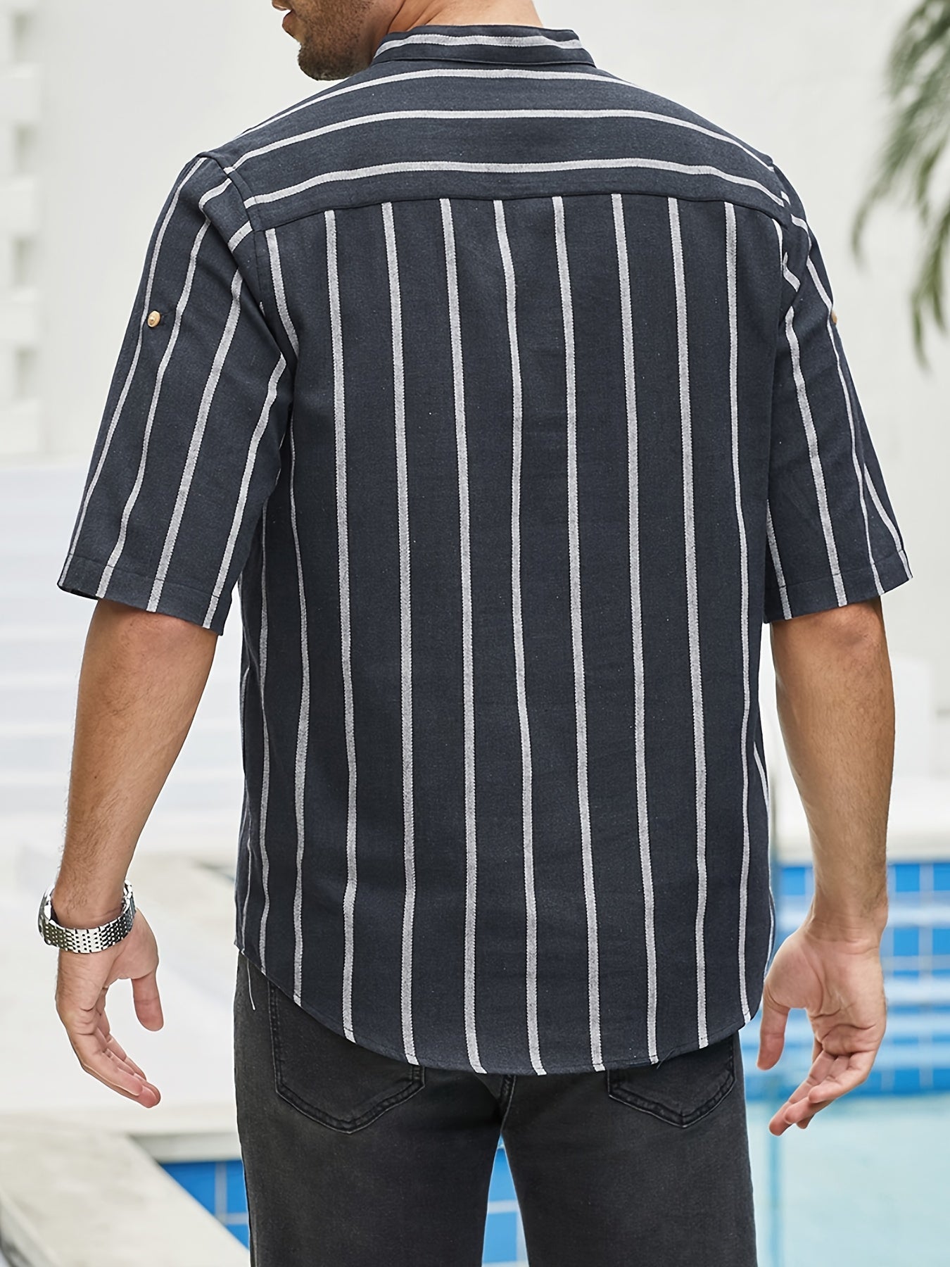 Samuel | Camisa de verano de manga corta con patrón de rayas