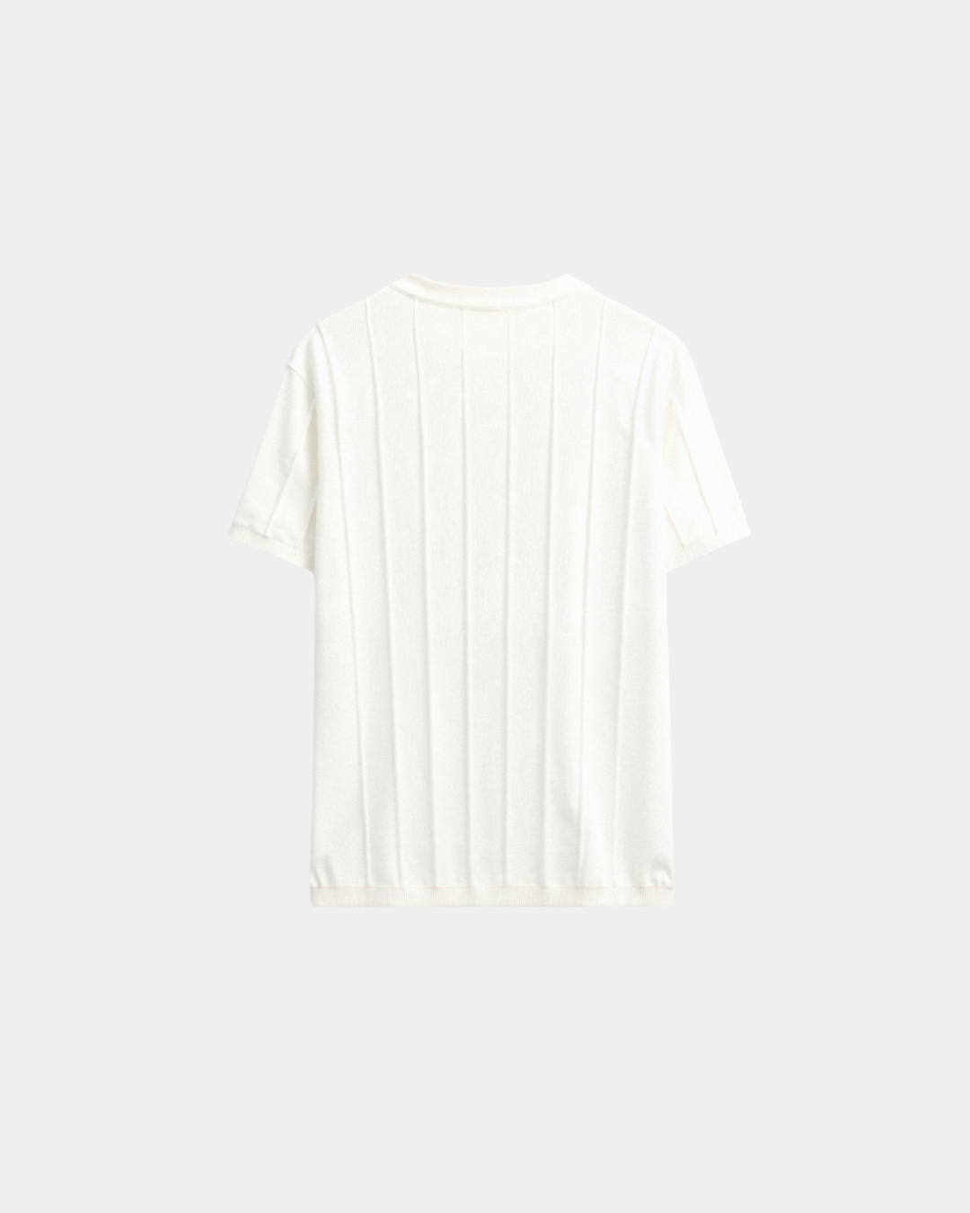 Camiseta de punto para hombre con estructura de canalé vertical – Prenda ligera para el verano