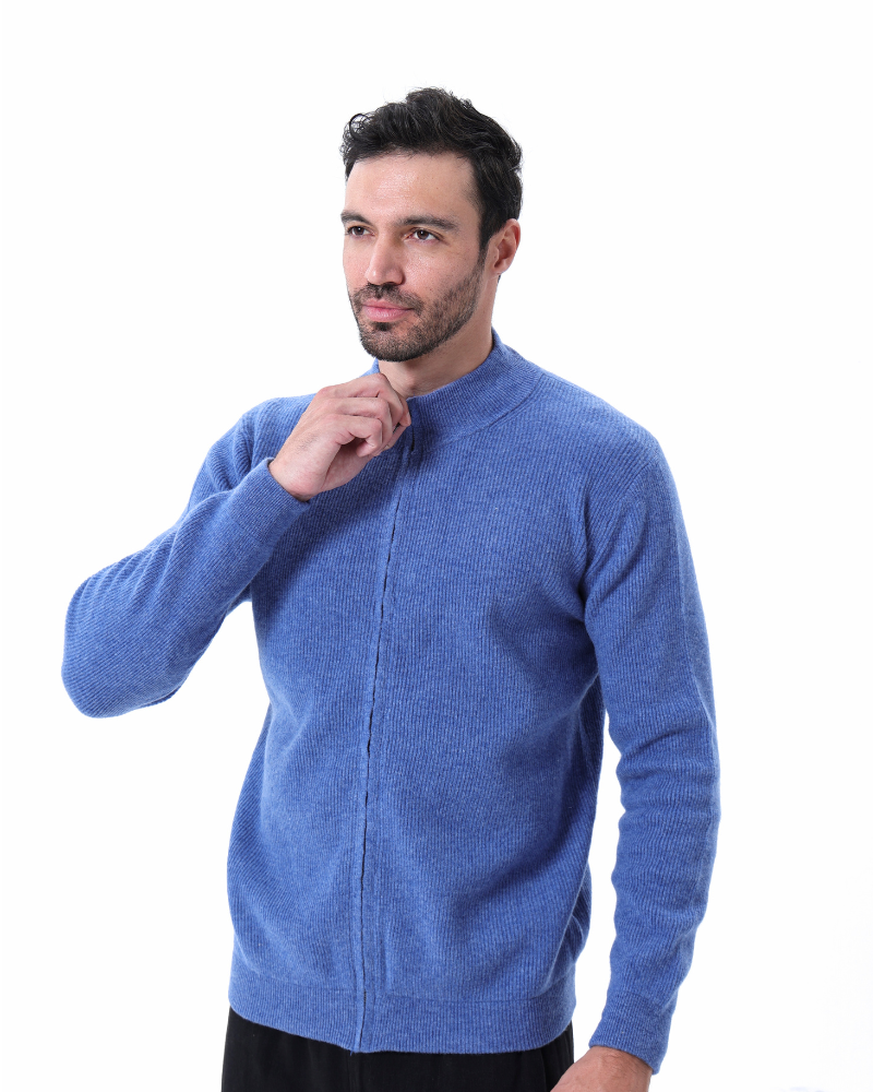 Wesley | Chaqueta de punto con cremallera de cachemira para hombres