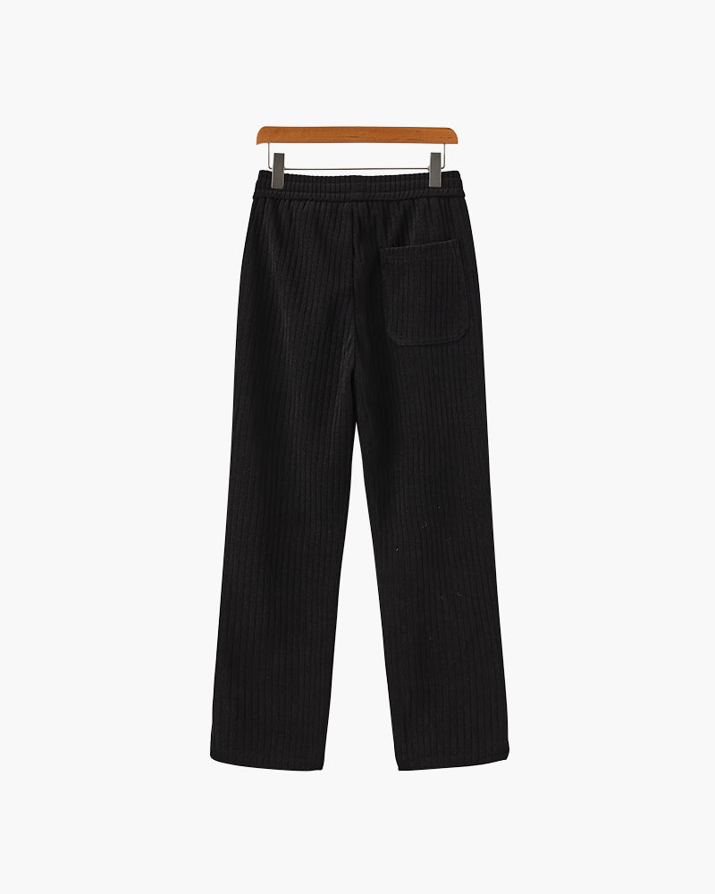 Leonardo | Pantalones de hombre de pana con pierna ancha y cordón