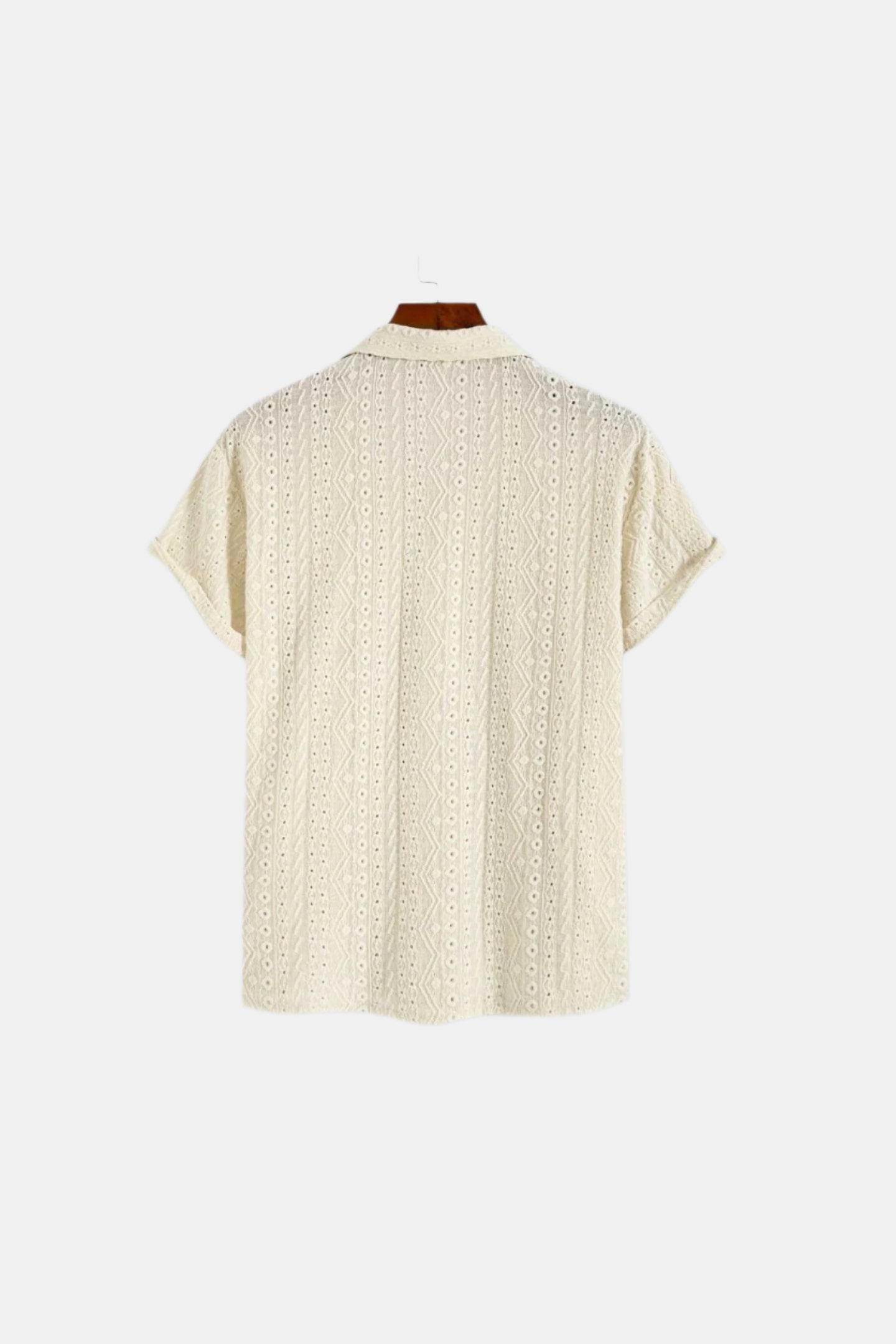 Camisa de ganchillo ligera con manga corta