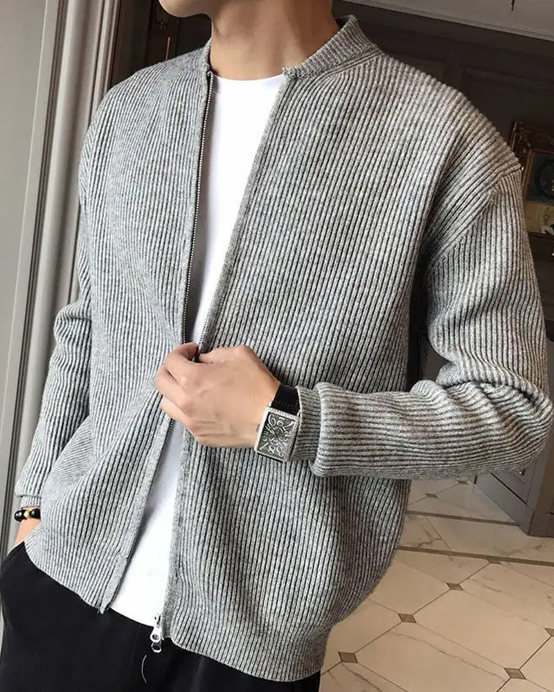 Bennett | Chaqueta de punto con cremallera y cuello alto para hombres