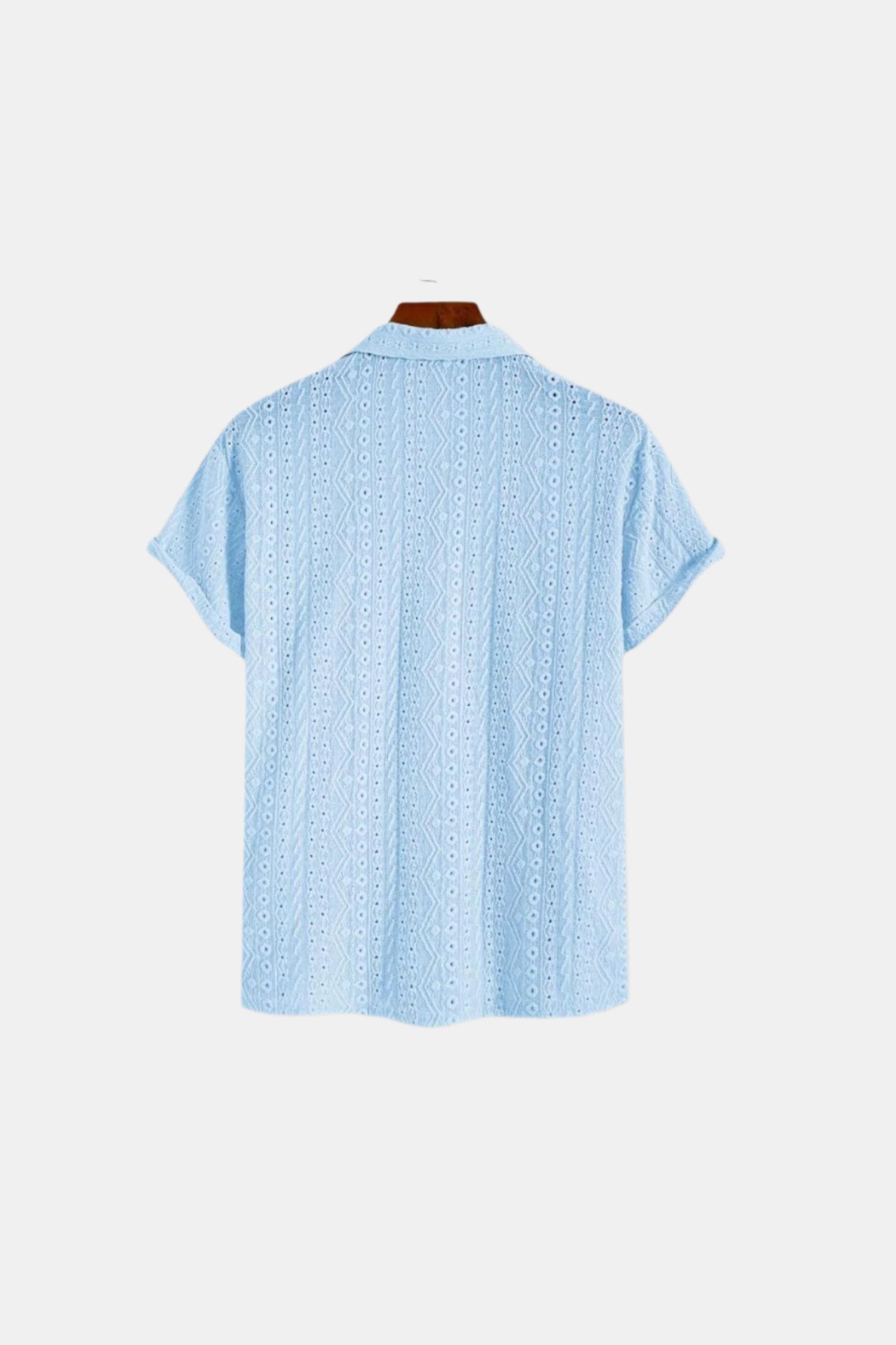 Camisa de ganchillo ligera con manga corta