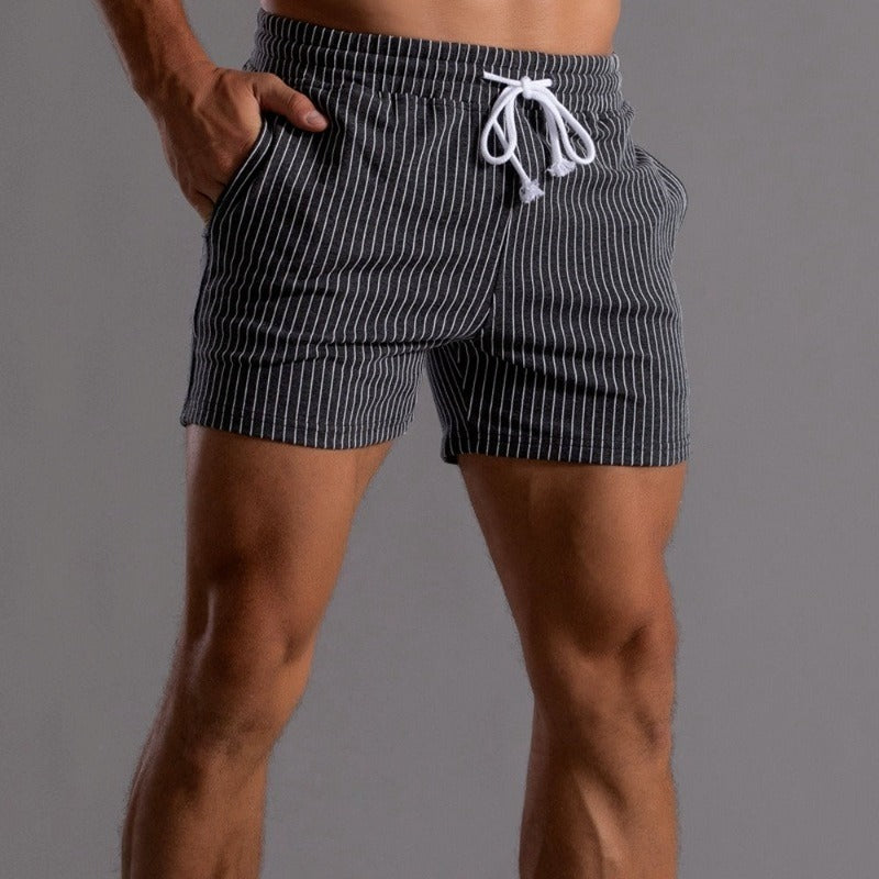 Pantalones cortos a rayas elegantes para hombres
