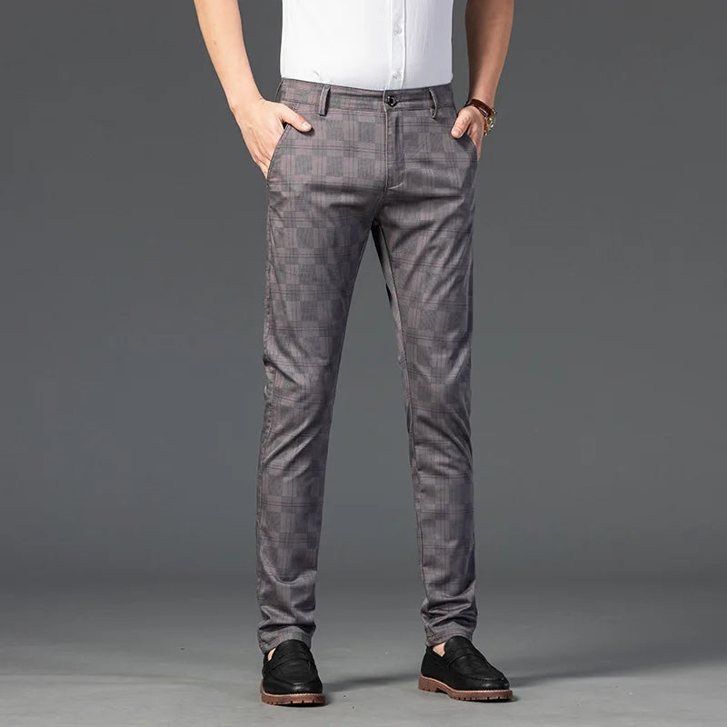 Richard | Pantalones a Medida para Hombre, Elegantes Pantalones de Cuadros Slim Fit