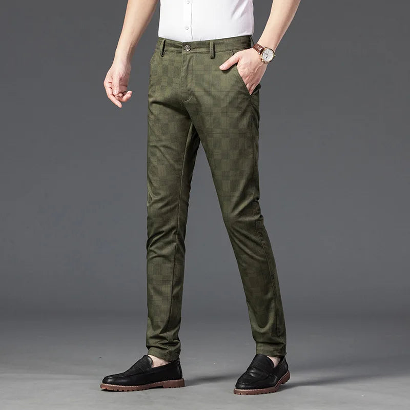 Richard | Pantalones a Medida para Hombre, Elegantes Pantalones de Cuadros Slim Fit