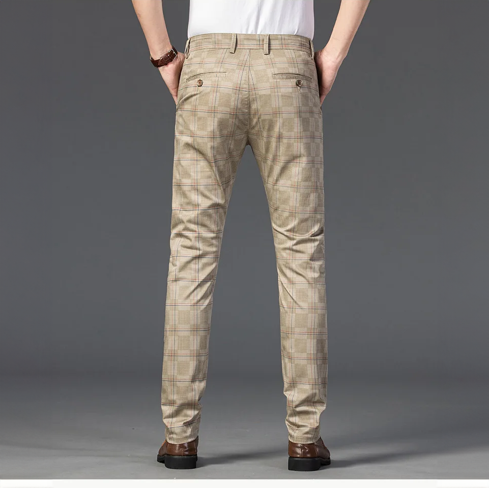 Richard | Pantalones a Medida para Hombre, Elegantes Pantalones de Cuadros Slim Fit