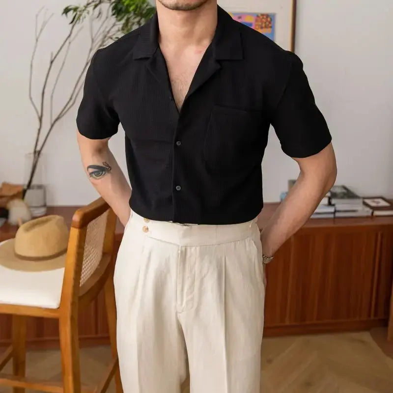 Aiden | Camisa de Verano de Manga Corta para Hombre - Corte Clásico y Relajado
