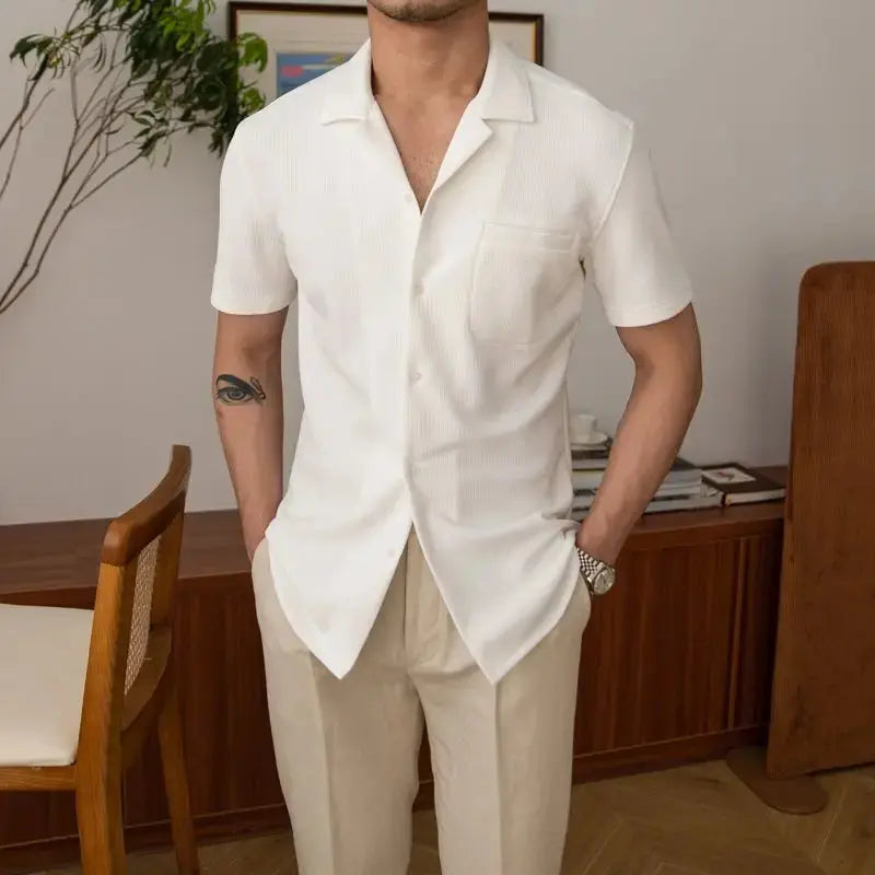 Aiden | Camisa de Verano de Manga Corta para Hombre - Corte Clásico y Relajado