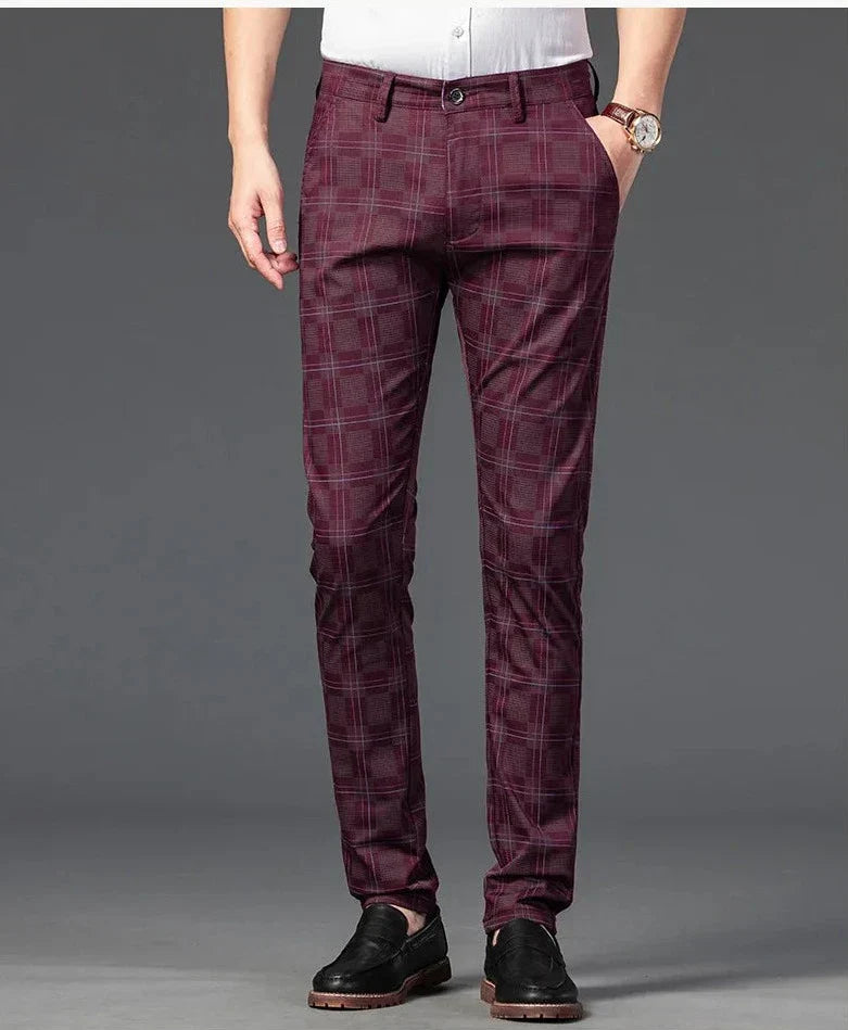 Richard | Pantalones a Medida para Hombre, Elegantes Pantalones de Cuadros Slim Fit