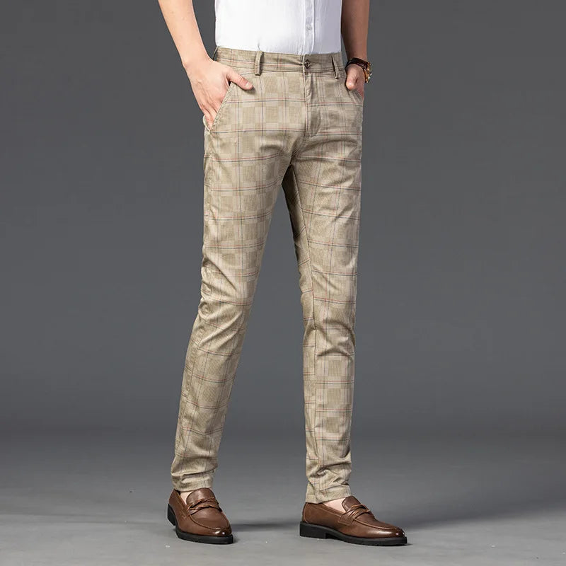 Richard | Pantalones a Medida para Hombre, Elegantes Pantalones de Cuadros Slim Fit