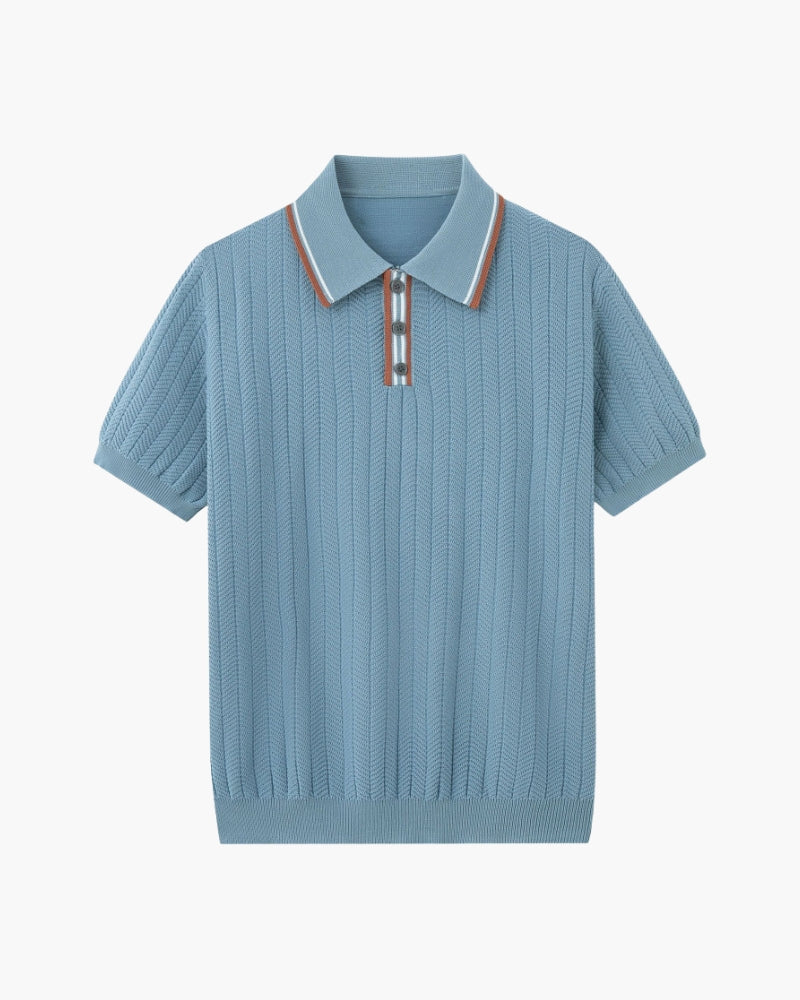 Theo | Polo de verano de punto con cuello en contraste