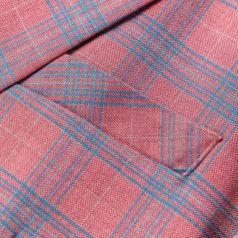 Guillano | Blazer de cuadros elegante en rosa