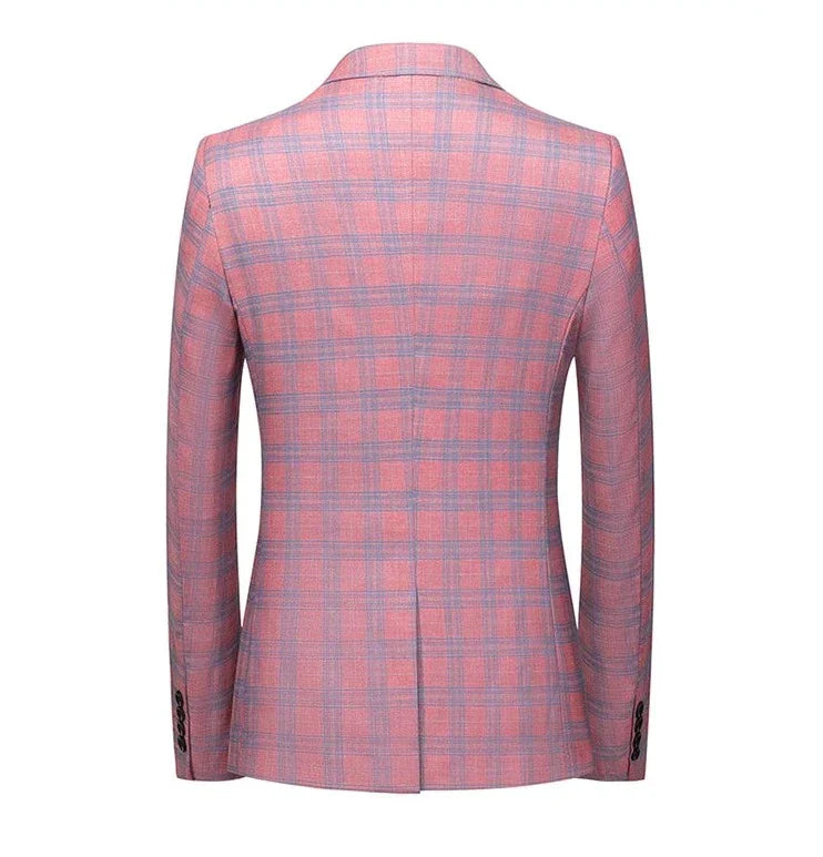 Guillano | Blazer de cuadros elegante en rosa