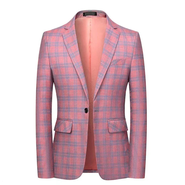Guillano | Blazer de cuadros elegante en rosa