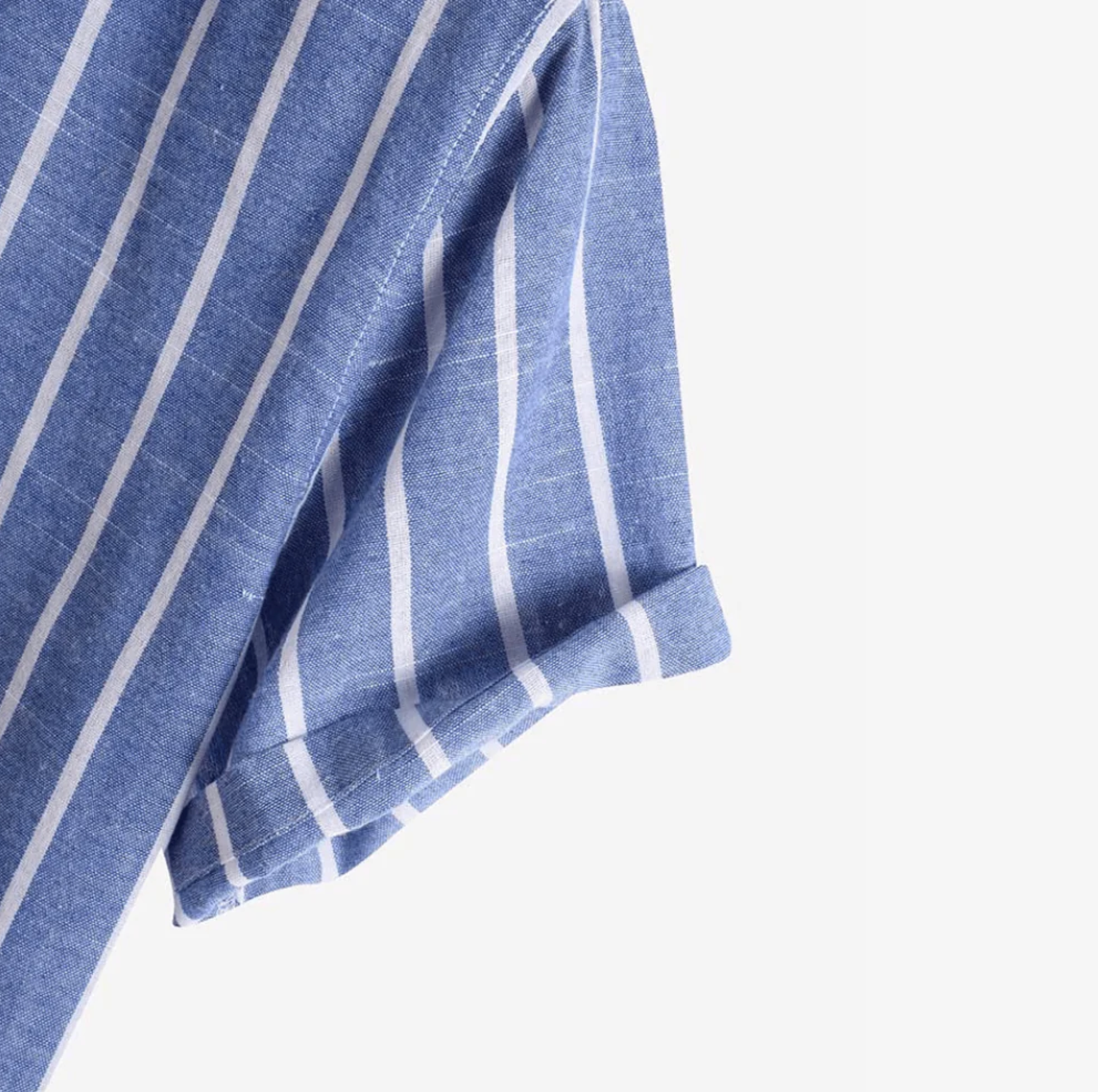 Thomas | Camisa de lino de verano a rayas para hombre
