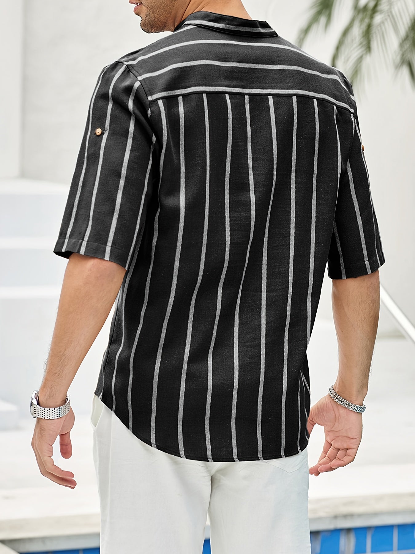 Samuel | Camisa de verano de manga corta con patrón de rayas