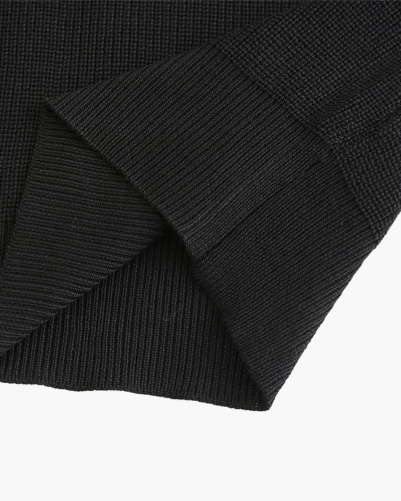 Aaron | Suéter de punto con media cremallera para hombres con cuello tipo polo