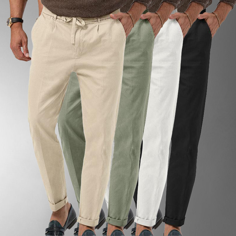 Vincent | Pantalones de pana elegantes con cordón