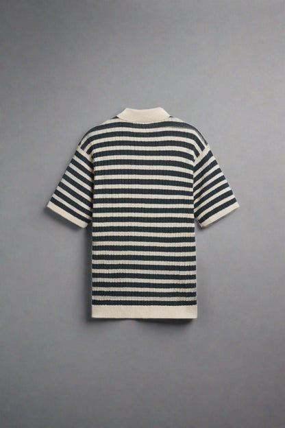 Polo de punto a rayas clásico