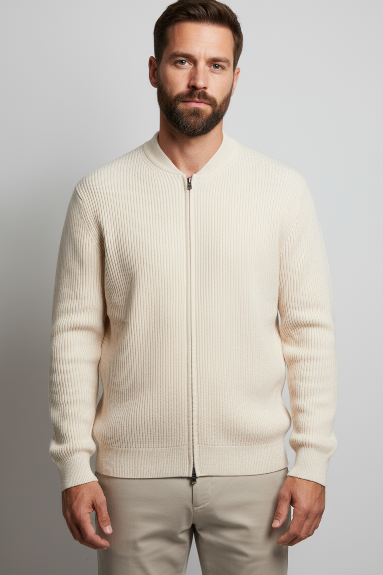 ZipKnit Light Mens Zip Up Sweater Jacket Edition