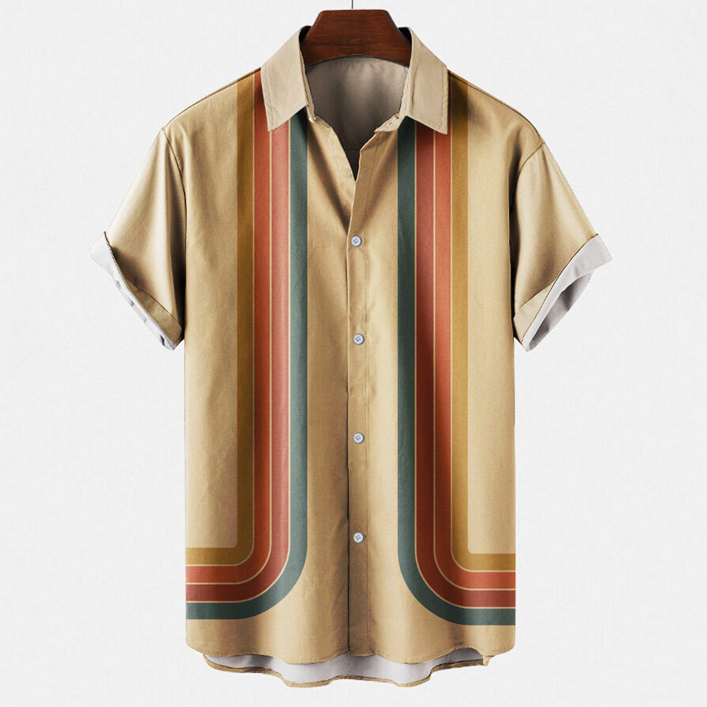 Sebastián | Camisa de manga corta con diseño gráfico y vibras retro