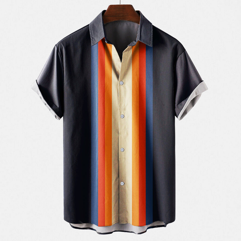 Sebastián | Camisa de manga corta con diseño gráfico y vibras retro