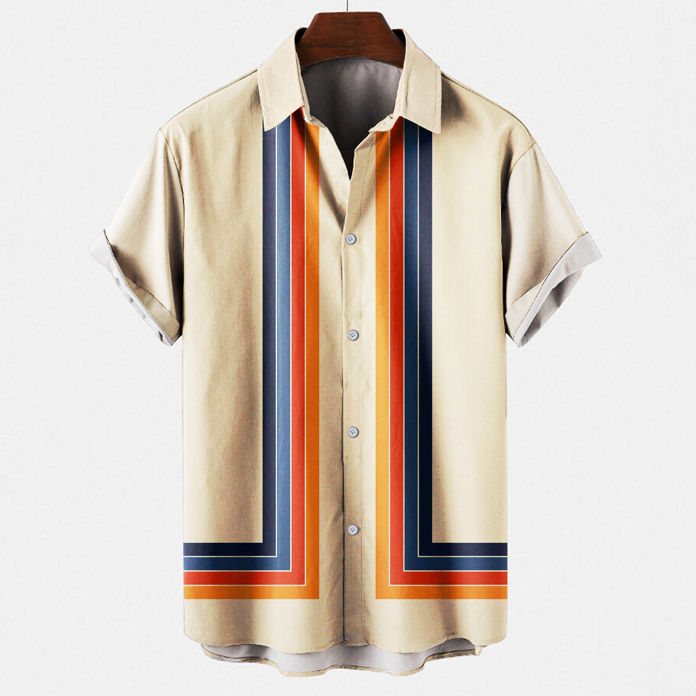 Sebastián | Camisa de manga corta con diseño gráfico y vibras retro