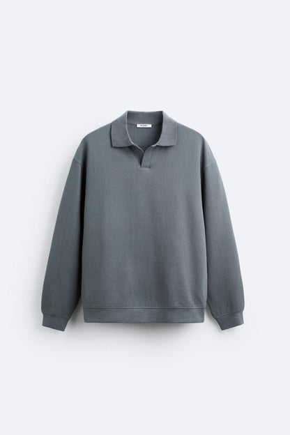 Suéter beige con cuello de polo – Estilo casual con elegancia