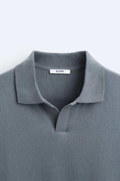 Suéter beige con cuello de polo – Estilo casual con elegancia