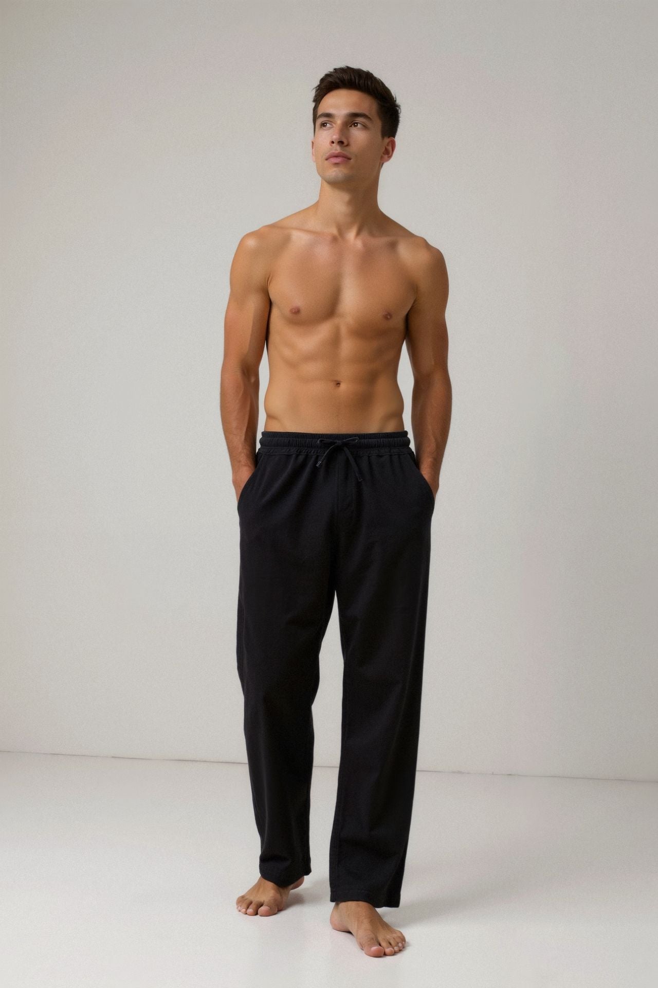 Luca | Pantalones de chándal blancos para hombre con cordón