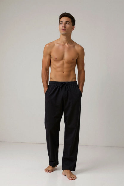 Luca | Pantalones de chándal blancos para hombre con cordón