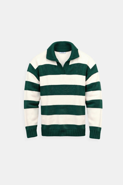 Noah | Suéter de rugby a rayas para hombres – Deportivo y Elegante