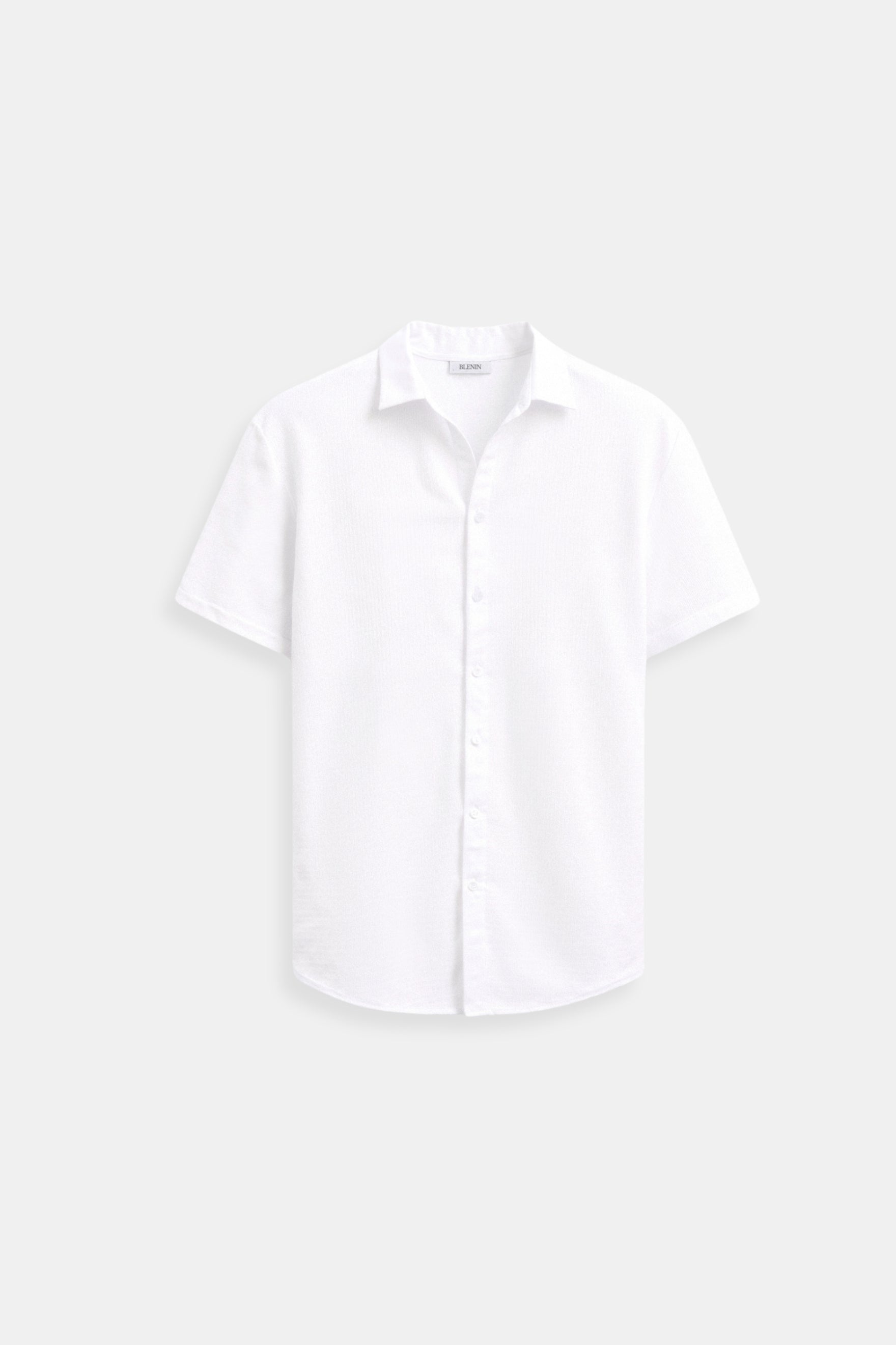 Camisa de lino clásica de manga corta