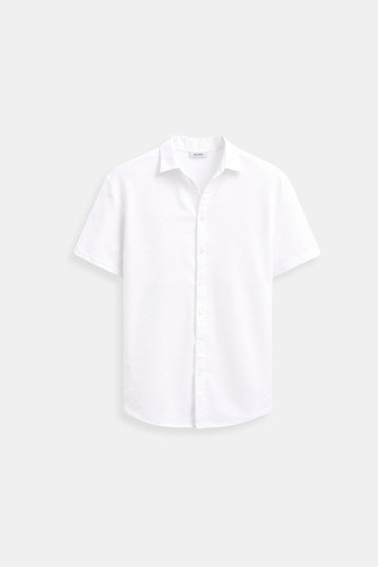 Camisa de lino clásica de manga corta