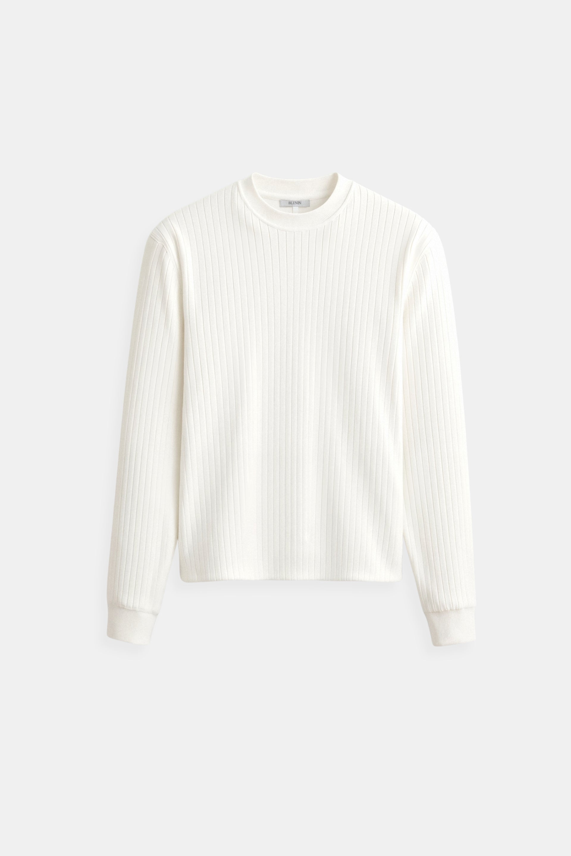 Luca | Camiseta de manga larga de canalé para hombres – Minimalista y versátil
