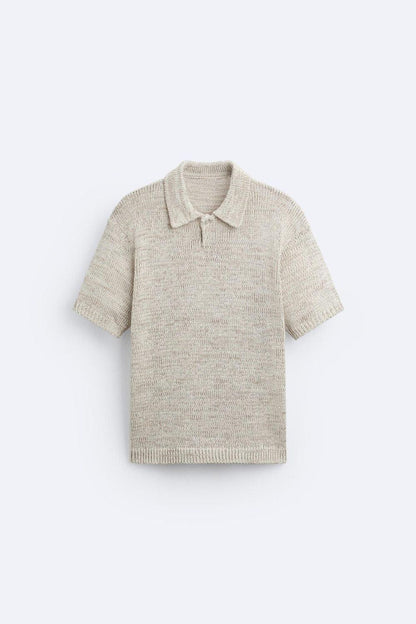 Pólo de punto casual con estilo vintage