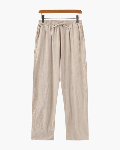 Nicholas | Conjunto de verano de Old Money de 3 piezas con camisa de lino, pantalón y mocasines de ante