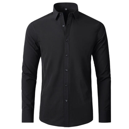 Benjamin | Camisa de Negocios Clásica Slim Fit Elástica de Manga Larga