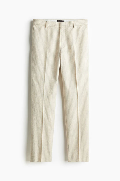 Pantalones de traje para hombre con rayas – Elegancia en estilo Old-Money