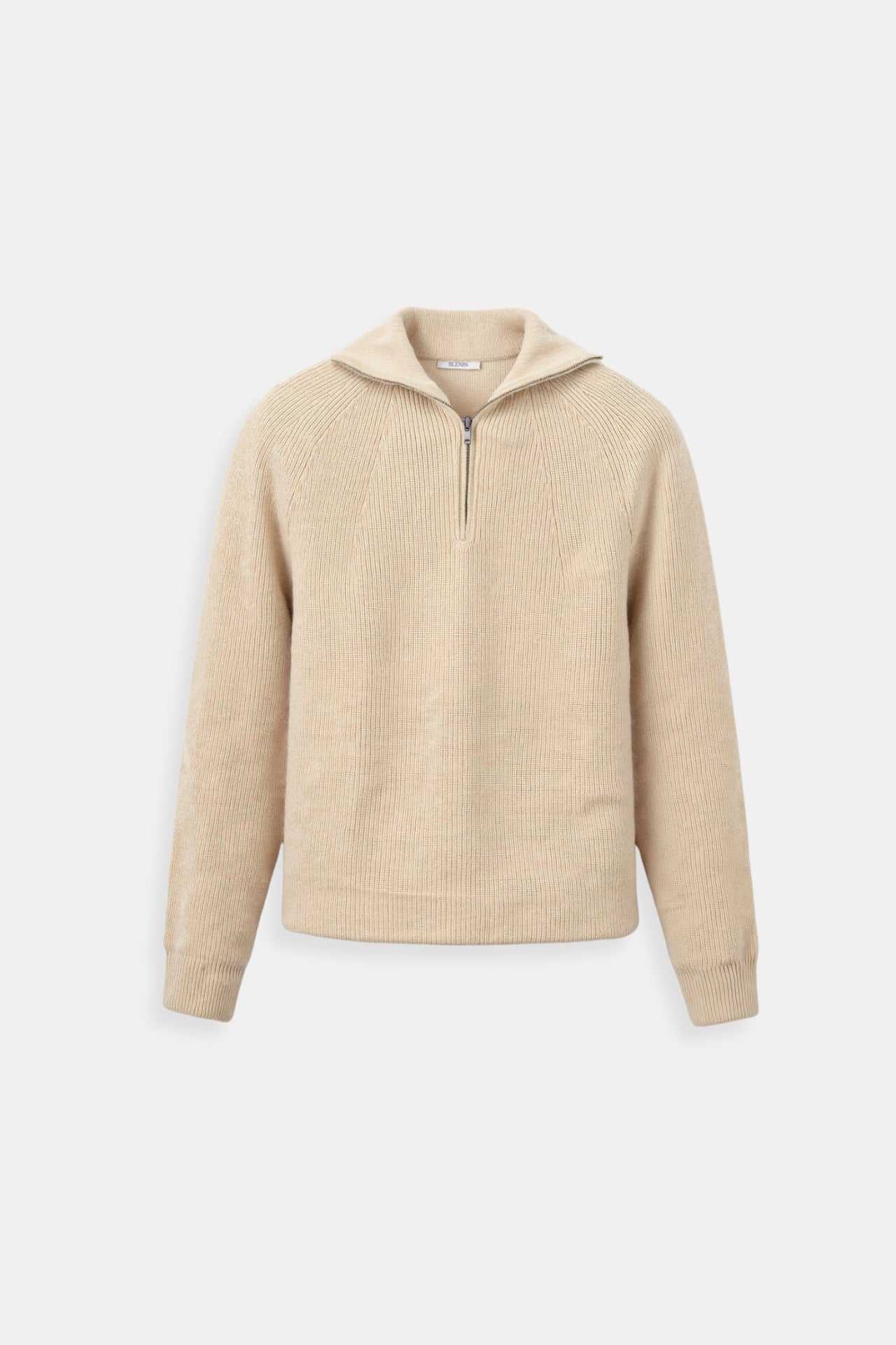 Suéter de punto con cuello de cremallera – Elegante y Cómodo