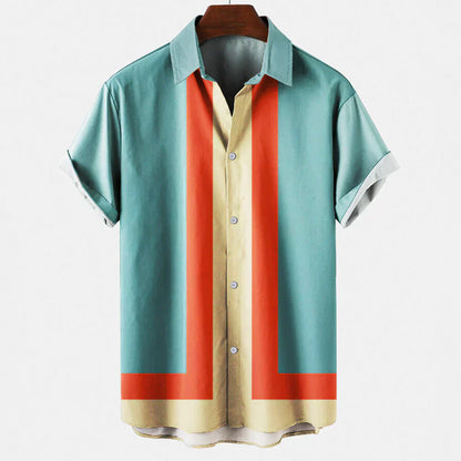 Sebastián | Camisa de manga corta con diseño gráfico y vibras retro